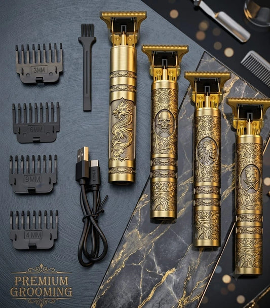 T9 Vintage Professional Hair Trimmer & Rechargeable Shaver Machine for Men (Metal Body)
